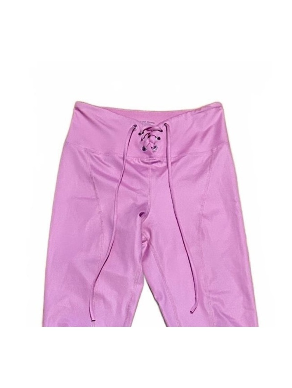 Year of Ours Pink Lace-Up High Waist Leggings XS